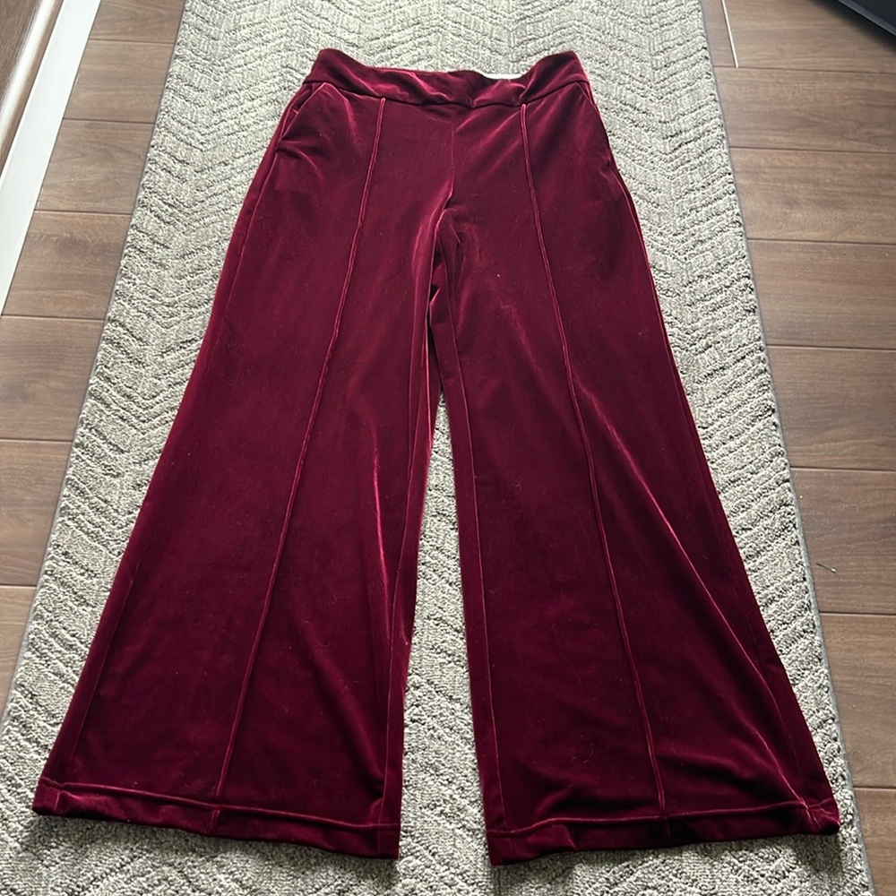 Velvet Wide Leg Trouser
